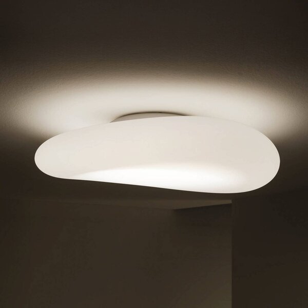 Stilnovo Plafoniera di design Mr. Magoo, dimmerabile, Bianco / Opale, Soggiorno / Sala da pranzo, Plastica, Design, Plafoniera