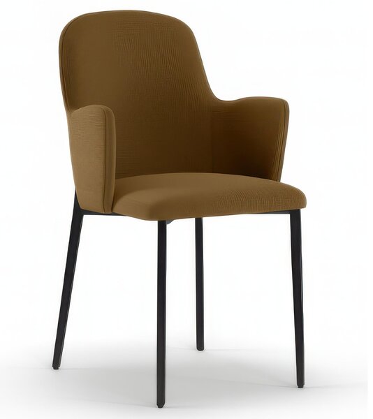 Poltroncina Imbottita, forme morbide tessuto easy-clean, SOPHIA Dimensioni 53,5x62,5x h 80 cm colore colore Marrone
