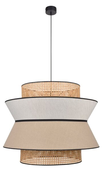 Lampada a sospensione MARKET SET, Singapour XXL, dimmerabile, Beige, Soggiorno, Tessuto / Tessile, Design