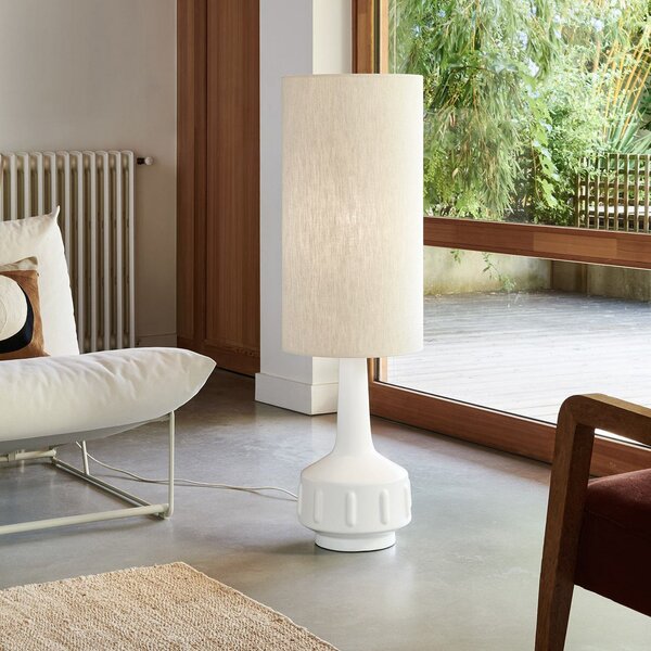 Lampada da terra MARKET SET, Jimmy, Bianco, Soggiorno, Ceramica