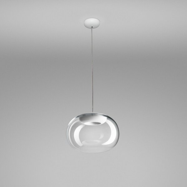 Lampada a sospensione Stilnovo, La Mariée, dimmerabile, Trasparente, Soggiorno, Vetro, Design