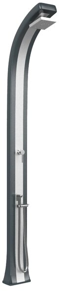 Doccia da Giardino Miscelatore e Doccetta Arkema Spring Plus Fascia Inox Antracite