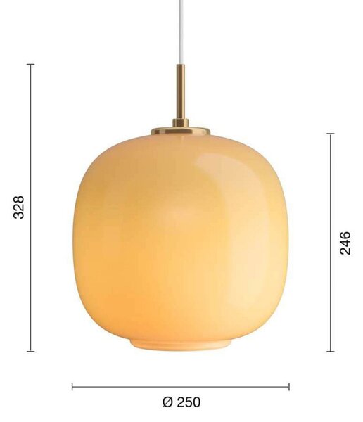Lampada a sospensione Louis Poulsen, Arancione, Soggiorno, Vetro