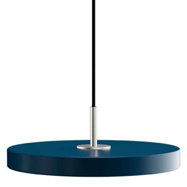 Asteria Lampada a Sospensione Mini Petrol Blue/Steel Top