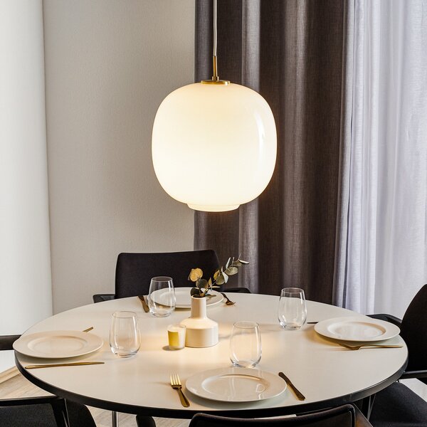 Lampada a sospensione Louis Poulsen, VL45 Radiohus, dimmerabile, Bianco, Soggiorno, Vetro, Design