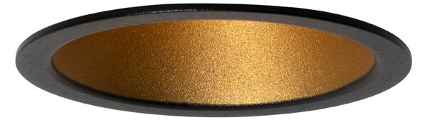 Set di 6 Faretti da incasso moderni Neri con oro GU10 35mm IP44 - Dept
