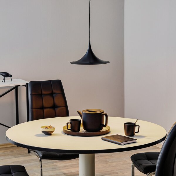 Lampada a sospensione GUBI, Semi, dimmerabile, Nero, Soggiorno, Metallo, Design