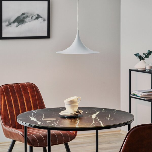 Lampada a sospensione GUBI, Semi, dimmerabile, Bianco, Soggiorno, Metallo, Design