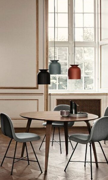 Lampada a sospensione GUBI, Grigio, Sala da pranzo, Alluminio