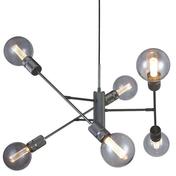 Lampada a sospensione Halo Design, Nero, Sala da pranzo, Metallo