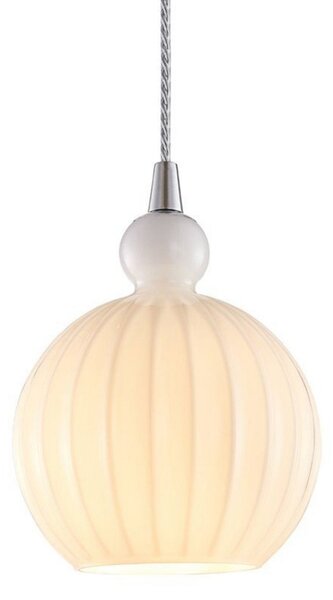 Lampada a sospensione Halo Design, Bianco, Sala da pranzo, Vetro