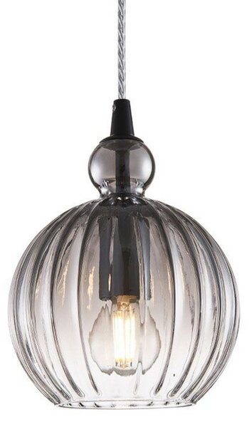 Lampada a sospensione Halo Design, Grigio, Sala da pranzo, Vetro