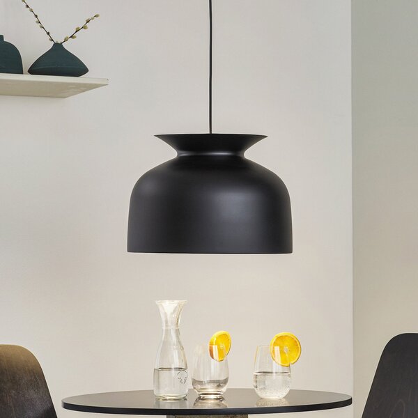 Lampada a sospensione GUBI, Ronde, dimmerabile, Nero, Soggiorno, Metallo, Design