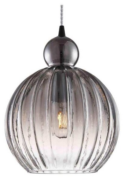 Lampada a sospensione Halo Design, Grigio, Sala da pranzo, Vetro