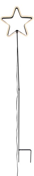 Faretto da terra natalizio al neon stella gialla con LED e timer IP44 - Fura