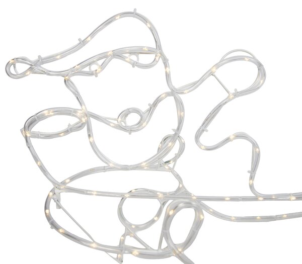 Lampada da terra natalizia renna con slitta 176 cm con LED e timer IP44 - Sori