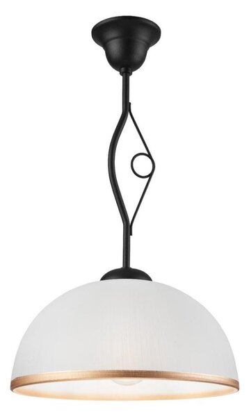 Lampadario a sospensione con supporto rigido RETRO 1xE27/60W/230V nero