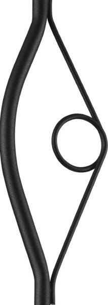 Lampadario a sospensione con supporto rigido RETRO 1xE27/60W/230V nero