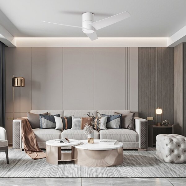 ZEVENTI - Ventilatore a soffitto LED BARROSA LED/18W/230V Wi-Fi Tuya bianco + DO