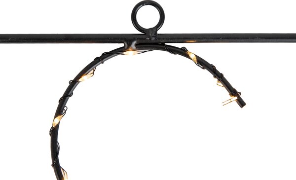 Lampada da parete natalizia nera XMAS con LED e timer IP44 - Yoro