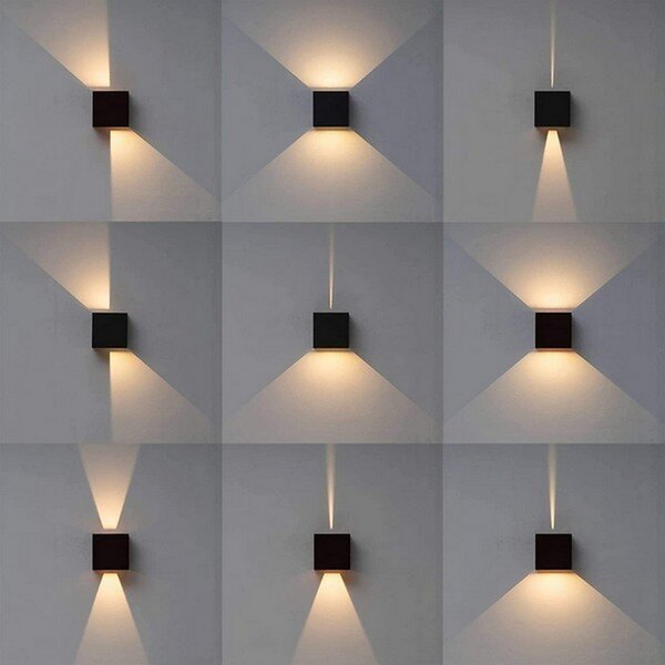 Applique Led cubo da parete 6W Doppia emissione Bianco IP65 CCT temperatura colore regolabile Wisdom