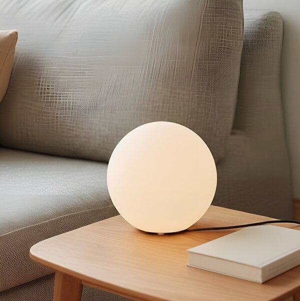 Lampade da tavolo Lindby, Marike, Bianco, Soggiorno, Vetro, Moderno