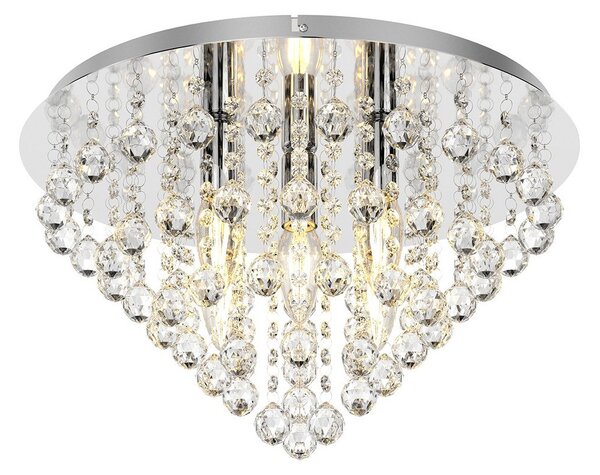 Plafoniera Lindby, Annica, dimmerabile, Trasparente, Soggiorno, Metallo, Moderno