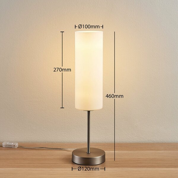 Lampade da tavolo Lindby, Felice, Bianco, Soggiorno, Vetro, Moderno
