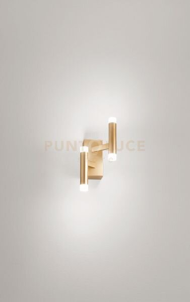 Applique in metallo e alluminio oro candles led 12w 3000k cri?80 2