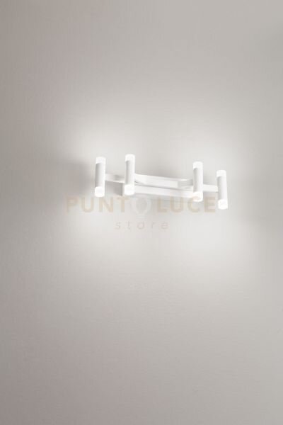 Applique in metallo e alluminio bianco candles led 24w 3000k cri?8