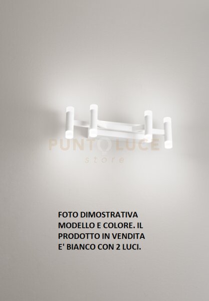 Applique in metallo e alluminio bianco candles led 12w 3000k cri?8