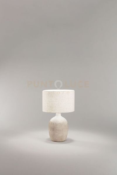 Lampada da tavolo beige paralume avana tribale 1 luce attacco e27