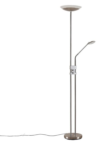 Lampada da terra Lindby, Jonne, dimmerabile, Metallizzato, Soggiorno, Metallo, Moderno