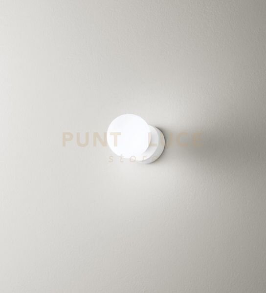 Applique in vetro e metallo bianco opaco maga 1 luce attacco e14 d