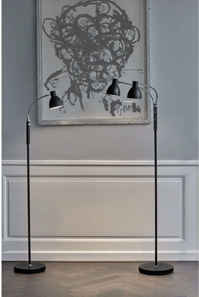 Lampada da terra Halo Design, Nero, Soggiorno, Metallo