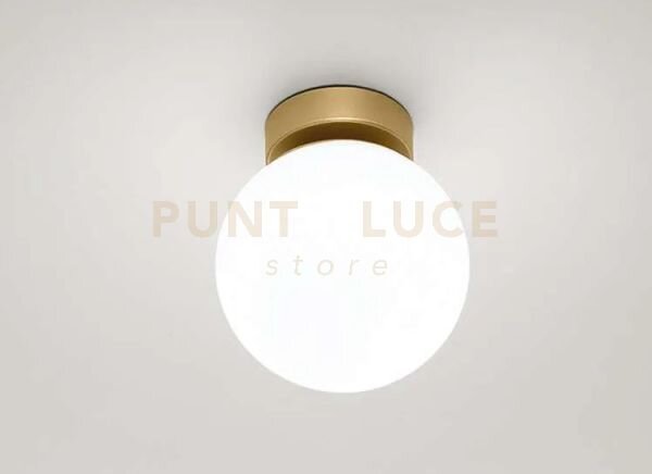 Applique in vetro e metallo oro opaco maga 1 luce attacco g9 d.10cm
