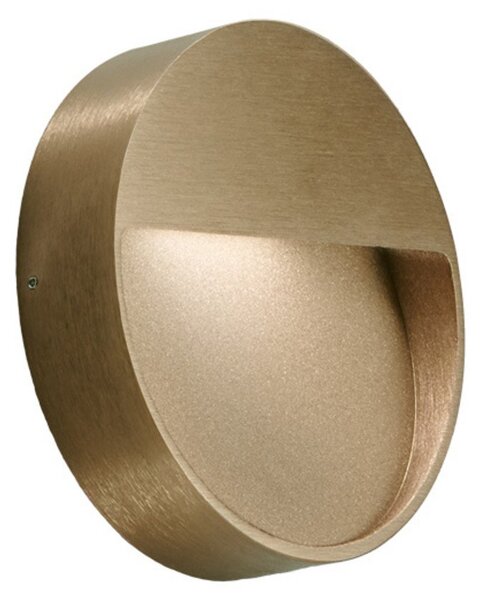 Applique da parete LIGHT-POINT, dimmerabile, Dorato / Ottone, Corridoio, Alluminio