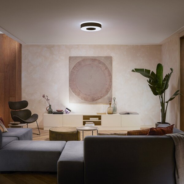 Plafoniera Philips Hue, Philips Hue, dimmerabile, Nero, Soggiorno, Metallo, Moderno