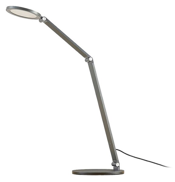 Lampade da tavolo Lucande, Mion, dimmerabile, Grigio, Studio / Ufficio, Metallo, Moderno