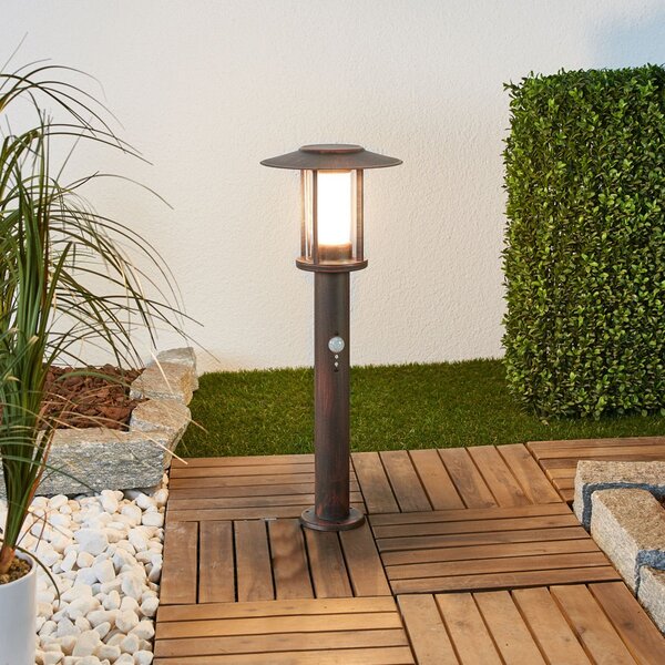 Lampade da esterno Lindby, Pavlos, Marrone / Ruggine, Terrazza, Metallo, Campagna / rustico