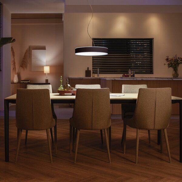 Lampada a sospensione Philips Hue, Philips Hue, dimmerabile, Nero, Soggiorno, Metallo, Moderno