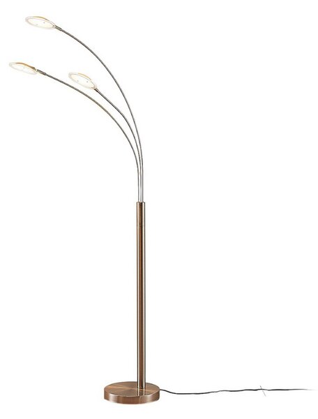 Lampada da terra Lindby, Anea, Metallizzato, Soggiorno, Metallo, Moderno