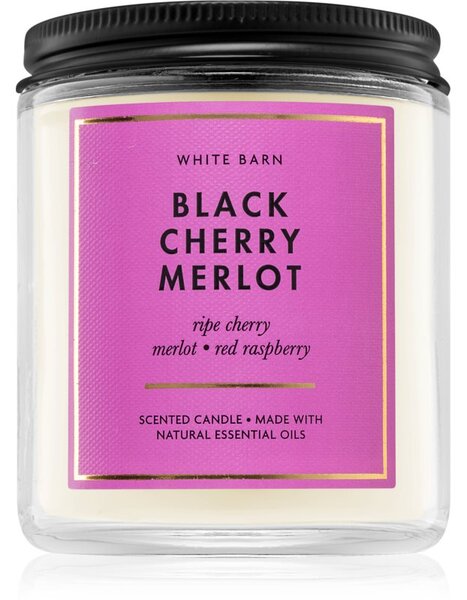 Bath & Body Works Black Cherry Merlot candela profumata 198 g
