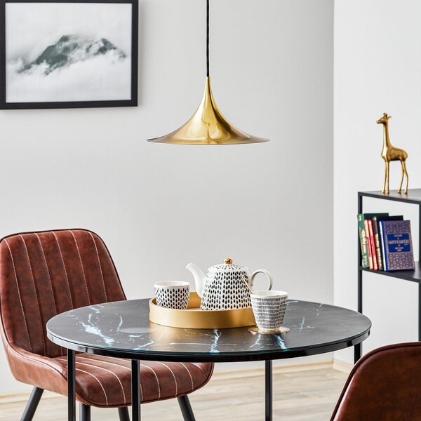 Lampada a sospensione GUBI, Semi, dimmerabile, Dorato / Ottone, Soggiorno, Metallo, Design