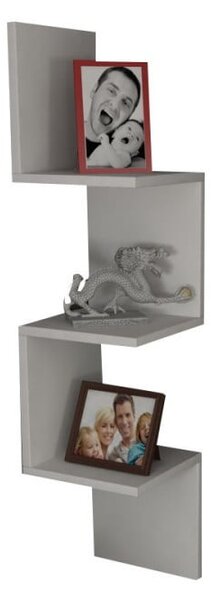 Libreria a parete bianca con mensole Corner - Furny Home