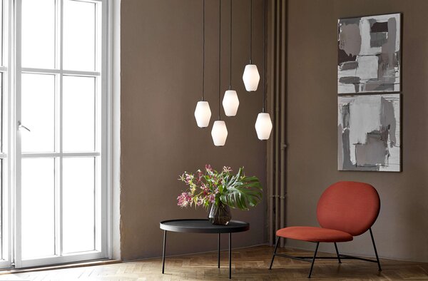 Dahl Piccolo Lampada a Sospensione Opale Vetro Bianco/Ottone