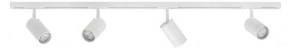 Set di binari Designline Tube Kit, 1,9 m, a 4 luci, bianco