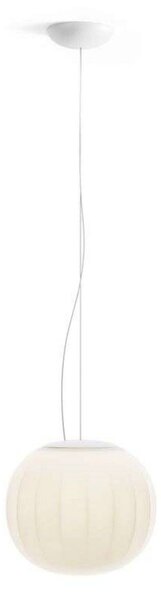 Lampada a sospensione Luceplan, dimmerabile, Bianco, Soggiorno, Vetro
