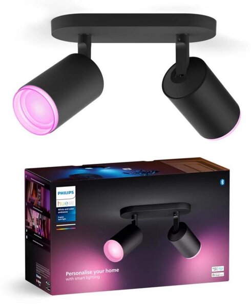 Philips Hue FUGATO LED RGBW dimmerabile 2xGU10/4,2W/230V nero
