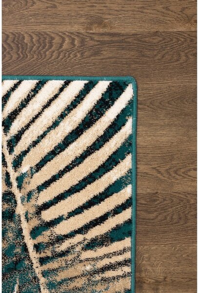Tappeto in lana color petrolio 133x180 cm Areca - Agnella